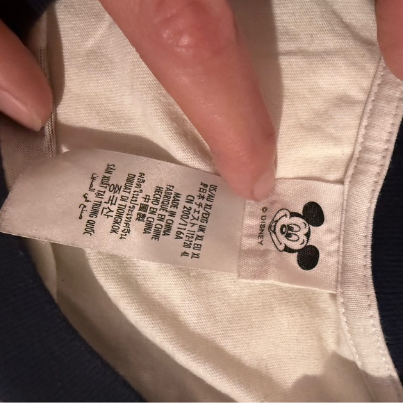 Disneyland Paris White and Black Mickey Mouse Tee - Picture 3 of 7